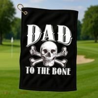 Dad To The Bone Golf Towel thumb 1