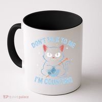 Dont Talk To Me Im Counting Crocheting Cat Coffee Mug thumb 0