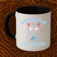 Dont Talk To Me Im Counting Crocheting Cat Coffee Mug thumb 2