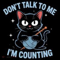 Dont Talk To Me Im Counting Crocheting Cat Coffee Mug thumb 5