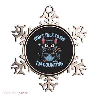 Dont Talk To Me Im Counting Crocheting Cat Ornament