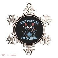 Dont Talk To Me Im Counting Crocheting Cat Ornament thumb 0