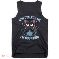 Dont Talk To Me Im Counting Crocheting Cat Tank Top thumb 0