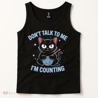Dont Talk To Me Im Counting Crocheting Cat Tank Top thumb 2