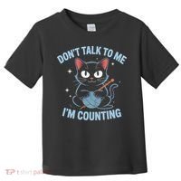 Dont Talk To Me Im Counting Crocheting Cat Toddler T-Shirt thumb 0