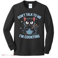 Dont Talk To Me Im Counting Crocheting Cat Kids Long Sleeve Shirt thumb 0