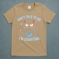 Dont Talk To Me Im Counting Crocheting Cat T-Shirt thumb 5