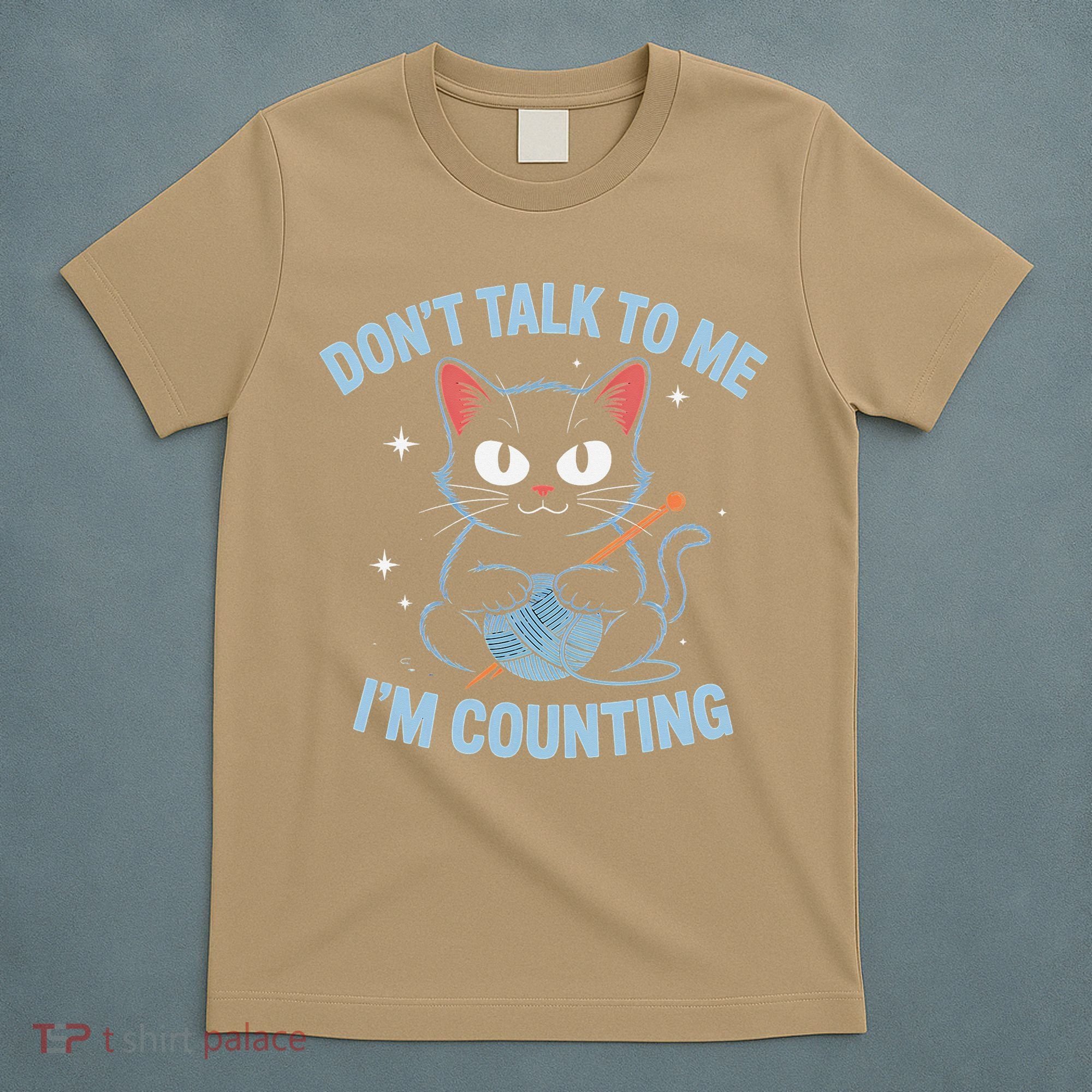 Dont Talk To Me Im Counting Crocheting Cat T-Shirt