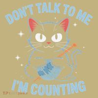 Dont Talk To Me Im Counting Crocheting Cat T-Shirt thumb 7