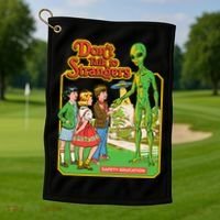 Don't Talk To Strangers Golf Towel thumb 1