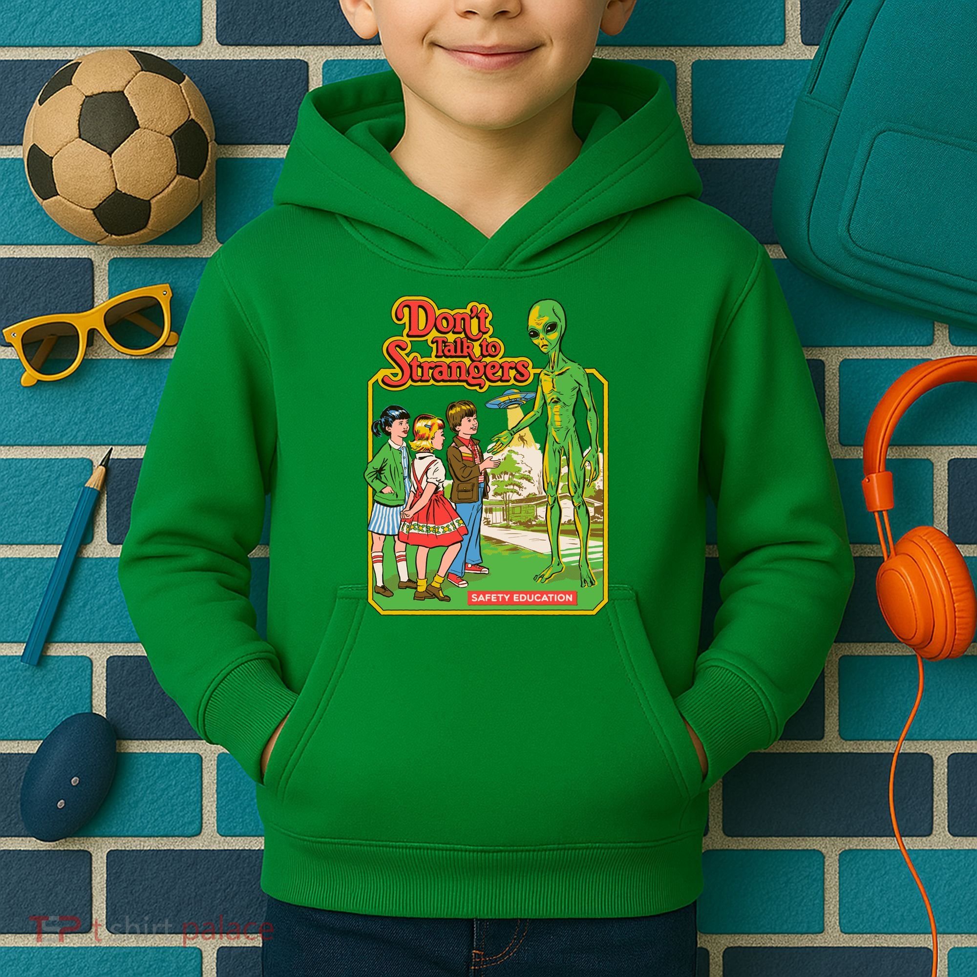 Don't Talk To Strangers Kids Hoodie