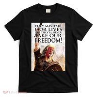 Donald Trump They May Take Our Lives But Theyll Never Take Our Freedom T-Shirt thumb 0