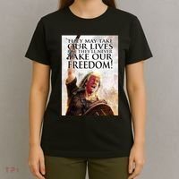 Donald Trump They May Take Our Lives But Theyll Never Take Our Freedom T-Shirt thumb 4