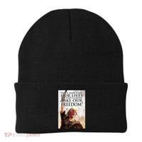 Donald Trump They May Take Our Lives But Theyll Never Take Our Freedom Beanie thumb 0