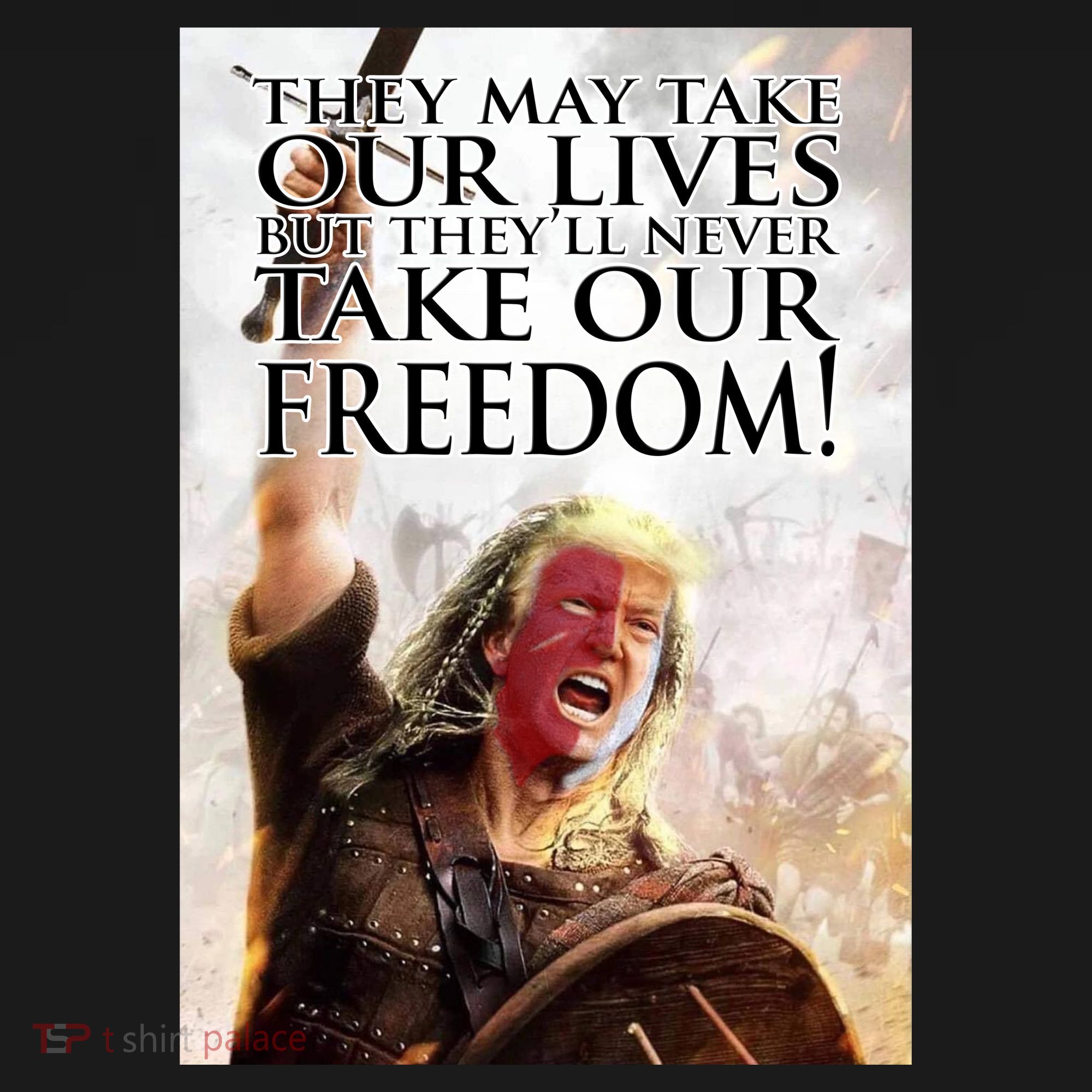 Donald Trump They May Take Our Lives But Theyll Never Take Our Freedom Ornament