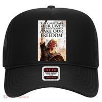 Donald Trump They May Take Our Lives But Theyll Never Take Our Freedom Hat thumb 0