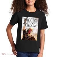Donald Trump They May Take Our Lives But Theyll Never Take Our Freedom Kids T-Shirt thumb 2