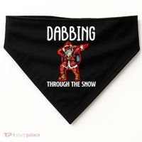Dabbing Through The Snow Funny Santa Claus Dancing USA-Made Doggie Bandana thumb 0