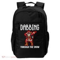 Dabbing Through The Snow Funny Santa Claus Dancing Backpack thumb 0