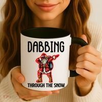 Dabbing Through The Snow Funny Santa Claus Dancing Coffee Mug thumb 3