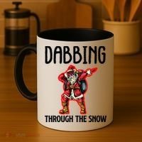 Dabbing Through The Snow Funny Santa Claus Dancing Coffee Mug thumb 4