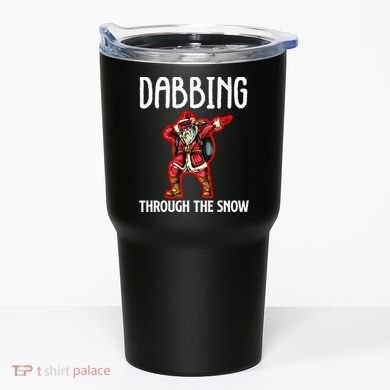 Dabbing Through The Snow Funny Santa Claus Dancing Tumbler