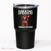 Dabbing Through The Snow Funny Santa Claus Dancing Tumbler thumb 0
