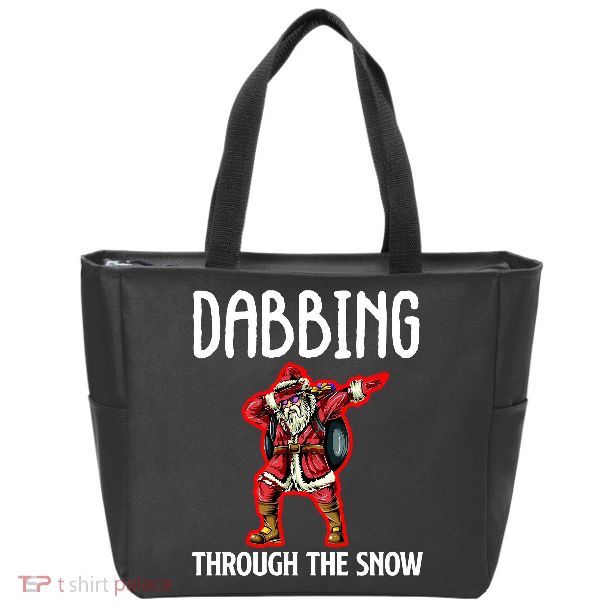 Dabbing Through The Snow Funny Santa Claus Dancing Tote Bag
