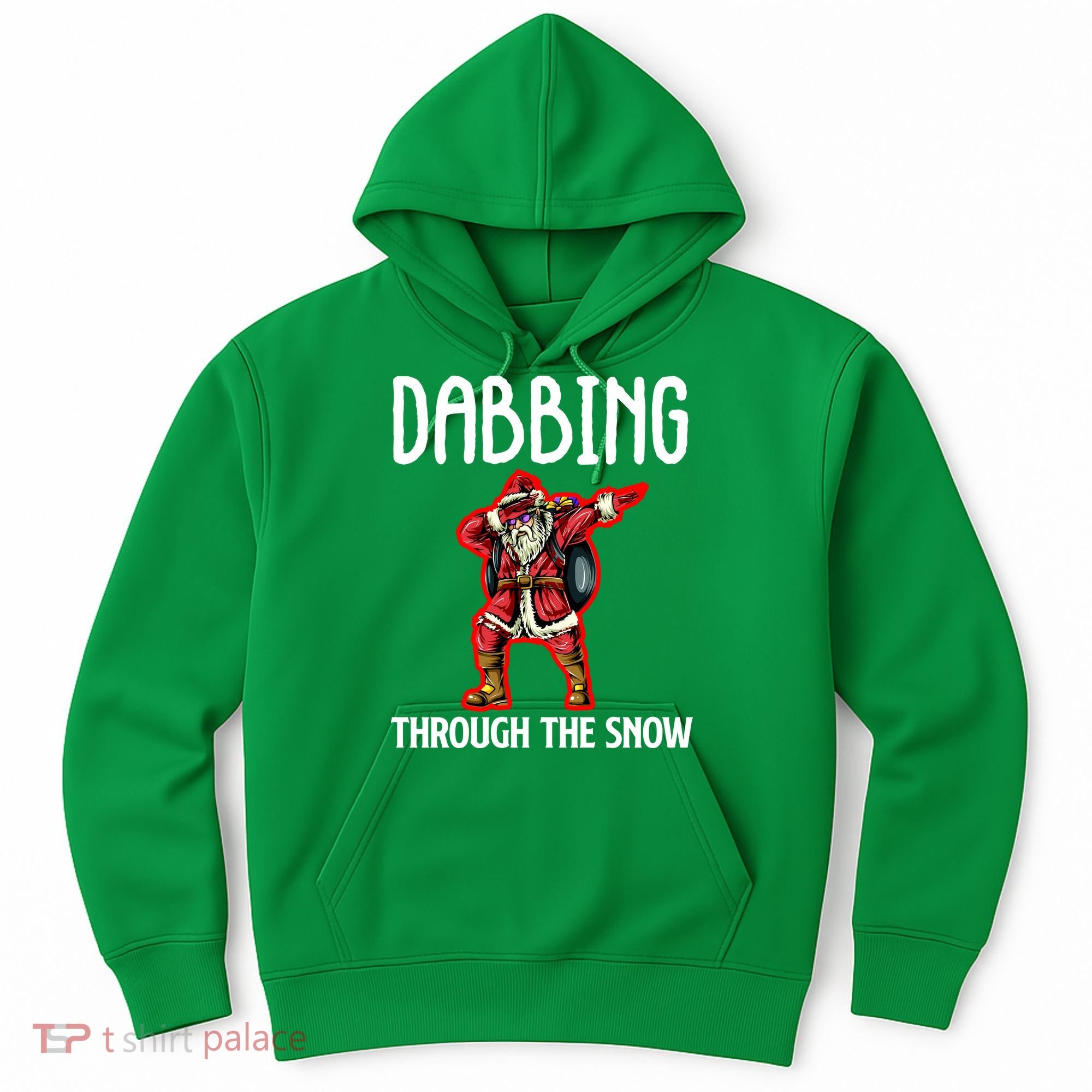 Dabbing Through The Snow Funny Santa Claus Dancing Hoodie