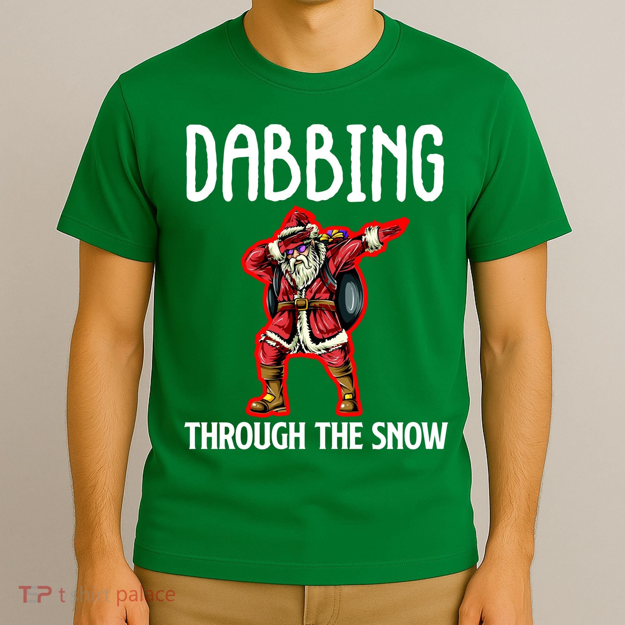 Dabbing Through The Snow Funny Santa Claus Dancing T-Shirt