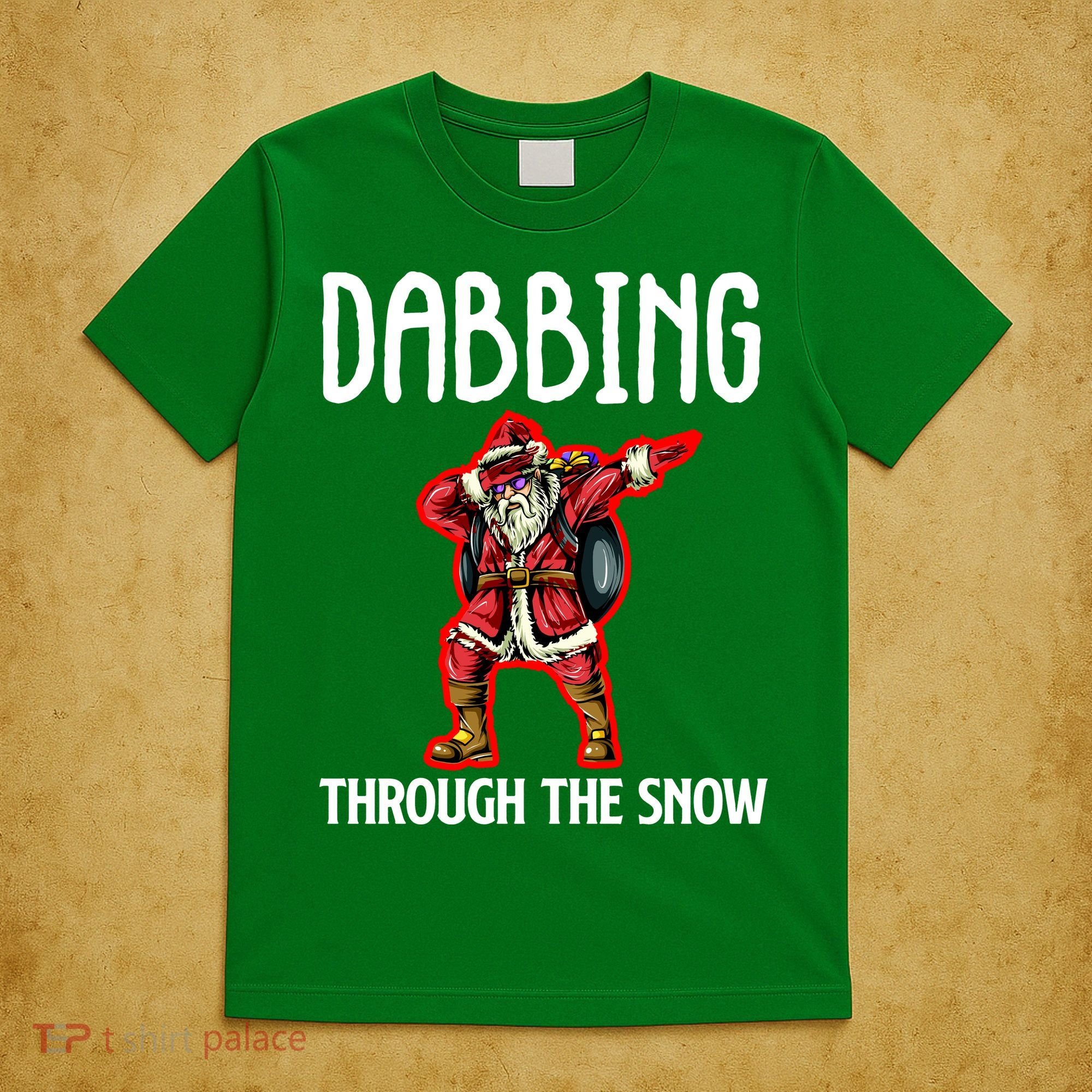 Dabbing Through The Snow Funny Santa Claus Dancing T-Shirt