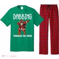 Dabbing Through The Snow Funny Santa Claus Dancing Pajama Set thumb 0