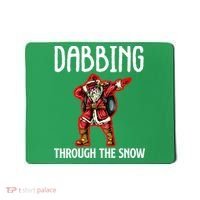 Dabbing Through The Snow Funny Santa Claus Dancing Mousepad thumb 0