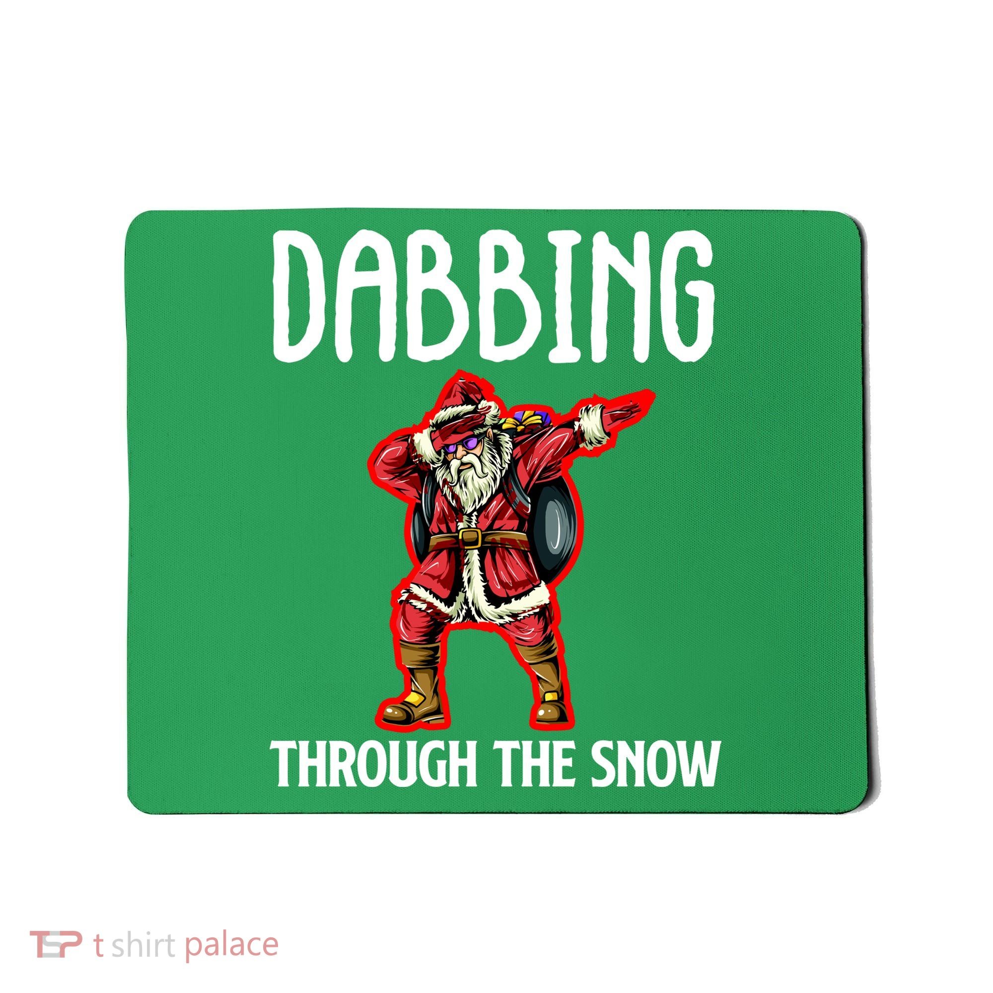 Dabbing Through The Snow Funny Santa Claus Dancing Mousepad