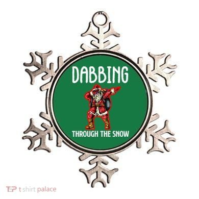 Dabbing Through The Snow Funny Santa Claus Dancing Ornament