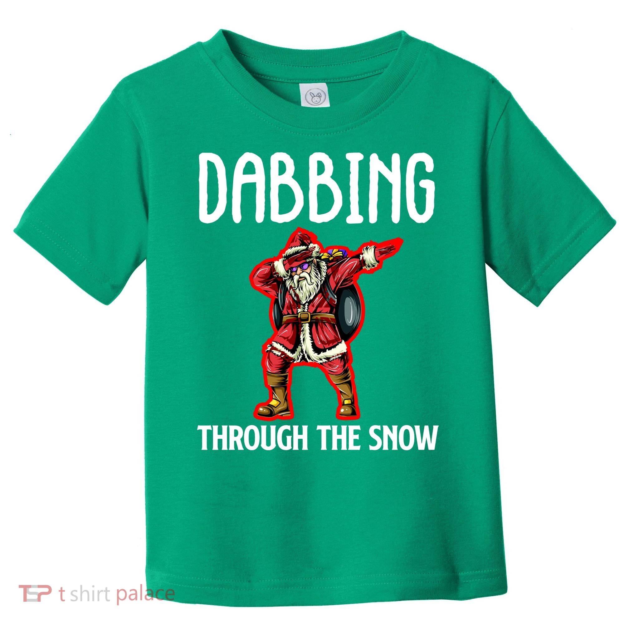 Dabbing Through The Snow Funny Santa Claus Dancing Toddler T-Shirt