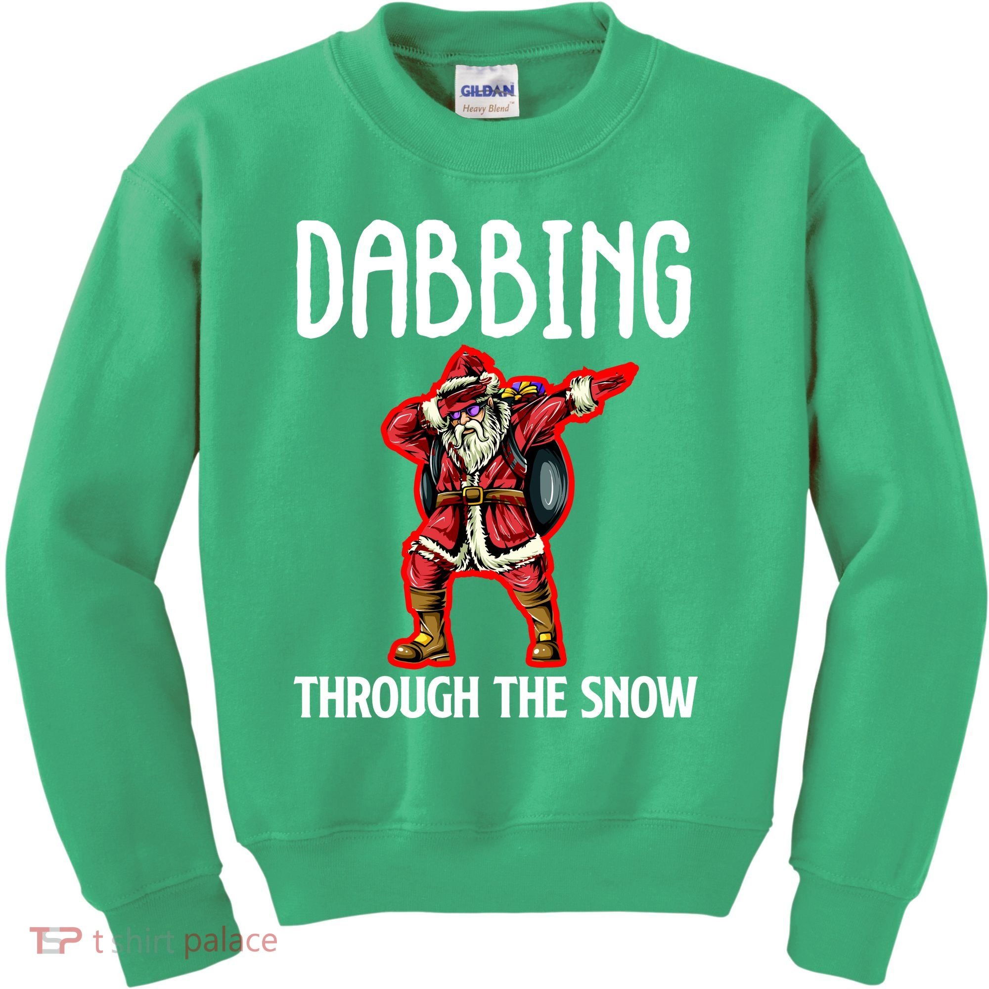 Dabbing Through The Snow Funny Santa Claus Dancing Kids Sweatshirt
