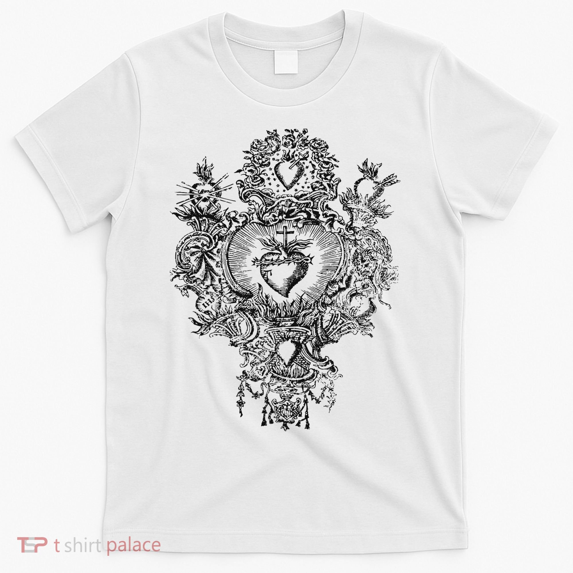 Devotion To The Sacred Heart Of Jesus Vintage Catholic Art T-Shirt