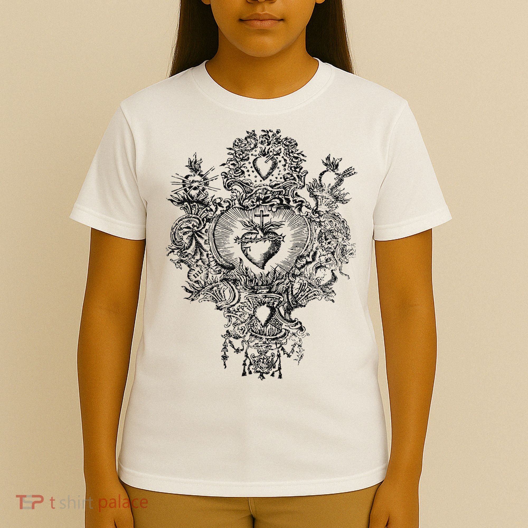 Devotion To The Sacred Heart Of Jesus Vintage Catholic Art T-Shirt