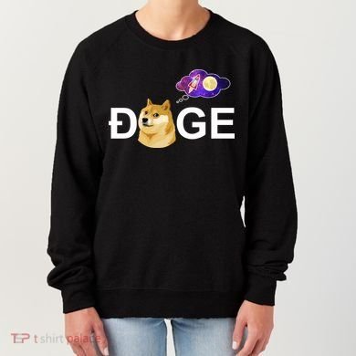 Doge To The Moon Galaxy Cryptocurrency Women's Sweatshirt