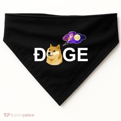 Doge To The Moon Galaxy Cryptocurrency USA-Made Doggie Bandana