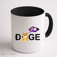 Doge To The Moon Galaxy Cryptocurrency Coffee Mug thumb 1