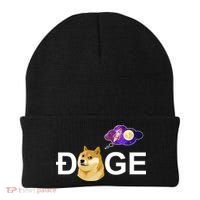 Doge To The Moon Galaxy Cryptocurrency Beanie thumb 0