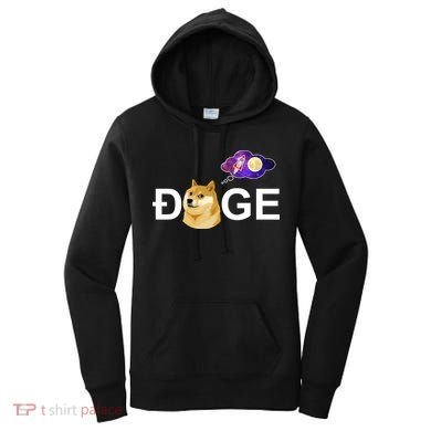 Doge To The Moon Galaxy Cryptocurrency Women's Hoodie
