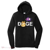 Doge To The Moon Galaxy Cryptocurrency Women's Hoodie thumb 0