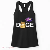 Doge To The Moon Galaxy Cryptocurrency Women's Tank Top thumb 0