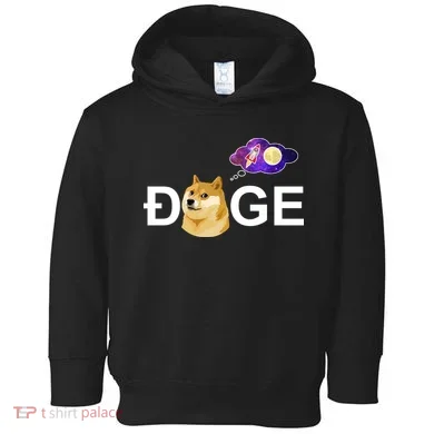 Doge To The Moon Galaxy Cryptocurrency Toddler Hoodie