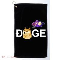 Doge To The Moon Galaxy Cryptocurrency Golf Towel thumb 0