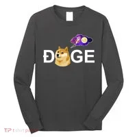 Doge To The Moon Galaxy Cryptocurrency Long Sleeve Shirt thumb 0
