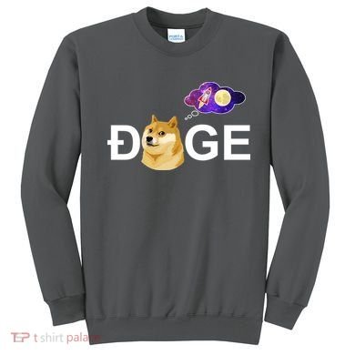 Doge To The Moon Galaxy Cryptocurrency Sweatshirt